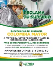 Beneficiario del programa #ColombiaMayor reclama tu subsidio 
